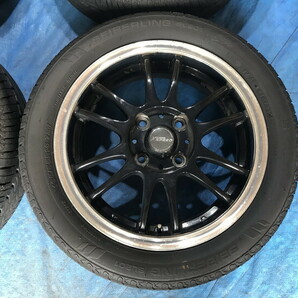 激安即決！タイヤ＋ホイール！X CROSS SPEED 14-5J 4H/100 ET45？ + 165/55R14 中古4本 オッティ/ルークス/ムーヴ/ワゴンR等！HM000898の画像4