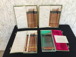 [ picture writing brush set ]4 box paintbrush made in China unused 10ps.@3 box 9ps.@1 box picture for art supplies picture supplies antique * old hour house *