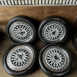 165/55R15 DUNLOP ENASAVE EC300 AME STEINER 15x4.5J+45 PCD100 4穴 2020年製×1本 2021年製×3本 4本セット 軽自動車の画像1