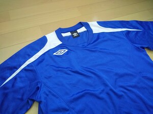 アンブロ UMBRO ユニフォーム プラクティスシャツ ゲームシャツ 半袖 フットサル サイズO ブルー