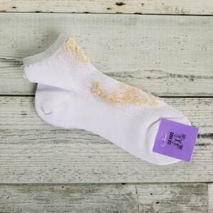  regular price 1,540 jpy 23~25cm made in Japan [ free shipping * anonymity delivery ] new goods *ANNA SUI Anna Sui * socks socks .... height white ... pattern spring summer 