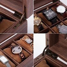 Reodoeer 12本用 コレクションケース 腕時計収納ボックス 腕時計収納ケース 木目PU 62_画像7