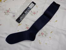 ★DRESS SOCKS ドレスソックス シースルーハイソックス （ロングホーズ）25㎝ ネイビー ナイロン100% ハイゲージ 靴下_画像4