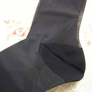 ★DRESS SOCKS ドレスソックス シースルーハイソックス （ロングホーズ）25㎝ ネイビー ナイロン100% ハイゲージ 靴下の画像6