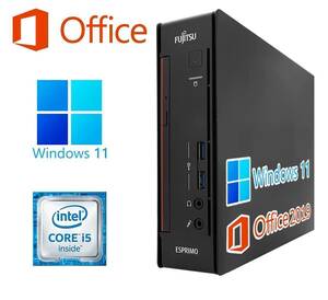 【サポート付き】富士通 Q556 Windows11 大容量SSD:128GB Core i5 大容量メモリー:8GB ミニPC Office2019