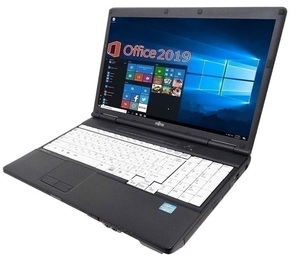 【サポート付き】美品 A561 富士通 Windows10 PC Office2019 次世代Core i5 2.5GHz 新品HDD:500GB 新品メモリー:8GB