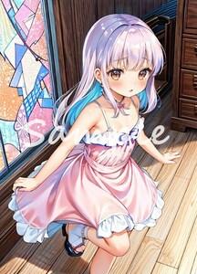 [1点限り A4 高画質 アート ポスター ラミネート] セクシー アイドル 美女 美人 かわいい 女の子 制服 下着 イラスト アニメ 同人 BG128