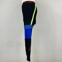 【201】NIKE SPORTS ナイキスポーツ レギンス ネオンカラー ブラック ロゴ インナー XLサイズ_画像2