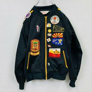 [210] редкий Kids Toniz куртка нашивка милитари черный рукав линия JL размер большой Logo футбол Vintage 