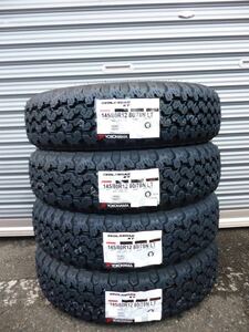 H☆全国送料込☆新品ヨコハマジオランダーKT☆145/80R12 80/78☆ゴツゴツタイヤ☆４本☆ハイゼットエブリィキャリィサンバーNバンアトレー