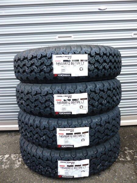 H☆全国送料込☆ヨコハマジオランダーKT☆145/80R12☆アクティ・ピクシス・クリッパー・バモス☆軽バン・軽トラ☆新品4本セット