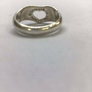 TIFFANY&Co. オープンハート シグネット リング #9 シグネチャー signature ring open heart 指輪 アクセサリー ビンテージ vintageの画像5