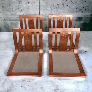 hikari 光製作所 曲木 座椅子 4脚セット/モダン 昭和レトロ 椅子 スツール 和室 座敷 宴会 古家具 の画像10