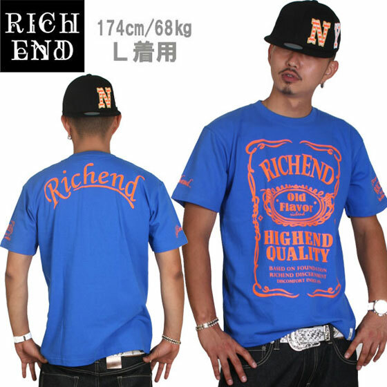 XL リッチエンド RICHEND Ｔシャツ【HYBRID/ハイブリッド】ロイヤルブルー×オレンジ 青 ニックス メッツ NYC KNICKS Mets ニューヨーク