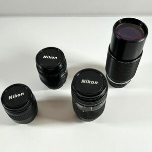 ニコン NIKON レンズ まとめ　AF NIKKOR 28-80mm f3.５ー5.6G　24-50mm f3.3-4.5　35-135mm f3.5-4.5　NIKON SERIES E 70-210mm f4