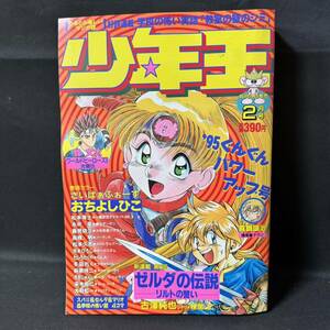 N684 少年王1995年2月号 古澤純也「ゼルダの伝説 リルトの誓い」/センターカラー スーパーマリオ ストリートファイター ピーチ姫騒動記