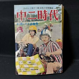 N785 中二時代1972(昭和47)年6月号 松尾ジーナ/ピンナップポスター 望月三起也 丸田信子 怪奇小説 ミゴー/怪獣