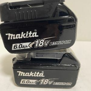 マキタ　Makita 純正　2個　Li-ion バッテリー　BL1860B 6.0Ah 18V 雪マーク マキタバッテリー　マキタインパクトドライバー　動作品　美品