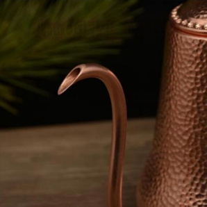 高品質純銅コーヒーポット制コーヒー器具銅イメージ紫銅ハンマー紋コーヒーポット細口ポットコーヒーポット900MLの画像5