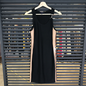 [ beautiful goods ] Louis Vuitton vi taminz tube tanker dress no sleeve One-piece black beige LV Circle S size black 21AW 11626