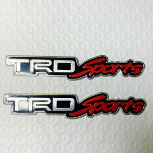 2枚セット TRD SPORTS アルミ製　エンブレム ステッカー