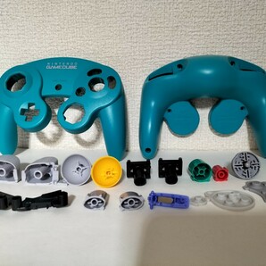 【分解洗浄済み】GC ゲームキューブ コントローラ エメラルドブルー 動作確認済み DOL-003 GAMECUBE CONTROLLER Emerald Blueの画像7