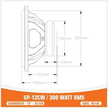 【送料無料】高音質【ハイパワー】SPAUDIO SP-12CW 12インチ 30cm サブウーファー カーオーディオ 重低音 ハイパワー ウーハー_画像9