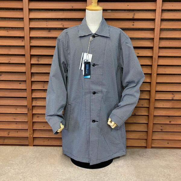 送料無料 N 071未使用品【Mr.GOODMAN & PARTNERS】SUCKER MID COAT サッカー ミッドコート 黒/白 SIZE L