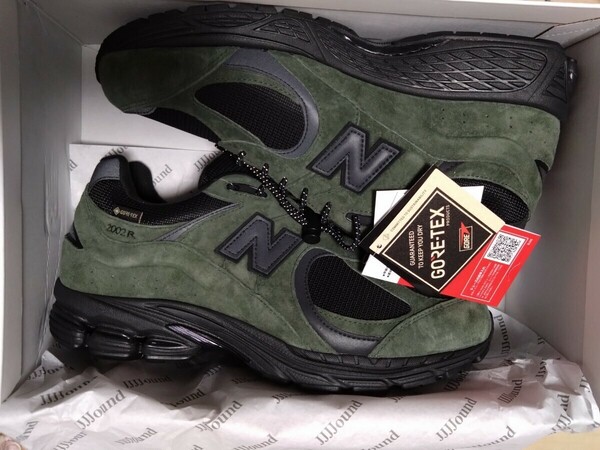 新品 27.5cm JJJJound × New Balance M2002RXY pine GORE-TEX ニューバランス ジョウンド パイン ワイズD ゴアテックス スニーカー US9.5