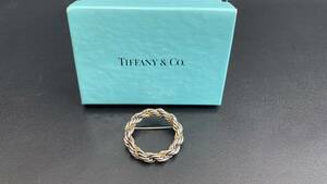 【中古美品】TIFFANY＆Co ティファニー ツイスト コンビ SV925 K18 750 18金 ピンブローチ ピンバッジ シルバー系×ゴールド系