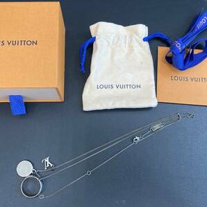 Louis Vuitton ルイヴィトン モノグラム リング ネックレス シルバー M62485 の画像1