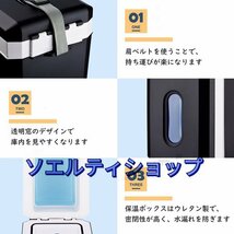 10L車載冷蔵庫 ポータブル冷蔵庫 -10℃～+65℃調整 持ち運べる小型冷蔵庫 クーラーボックス 家庭用車載用 静音 DC12V/24V ブラック_画像9