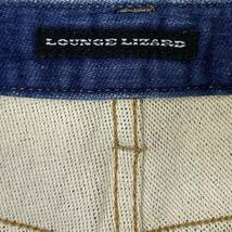 LOUNGE LIZARD ラウンジリザード 6615 ダメージ ビンテージ 加工 二重織 スエット ハイパワー ストレッチ スリム スキニー デニム パンツ 3_画像4