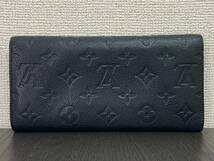 【小銭入れ欠品】LOUIS VUITTON ルイヴィトン ポルトフォイユ キュリユーズ モノグラム アンプラント ダークネイビー ブラック系 長財布_画像2