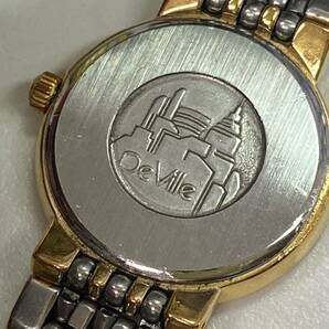 【現状不稼働 電池交換しての動作未確認】OMEGA De Ville オメガ デビル レディース腕時計 ラウンド ゴールド シルバー 白 ホワイト文字盤の画像9