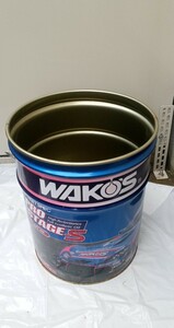 空ペール缶 WAKO'S ワコーズ PRO STAGE-S 0W-30 記念限定缶 20L 中古使用品 中身オイル無し 和光ケミカル プロステージ缶 色褪せ錆有り③