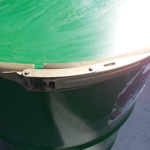 複数購入可！保管用 蓋付き 200L 緑色 ドラム缶 食品輸送品の為 美品！の画像3