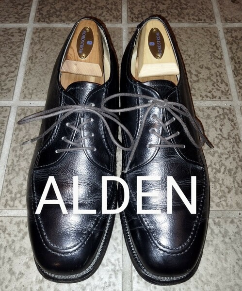 ALDEN◇オールデン◇旧ロゴ◇Uチップ◇ブラック◇7E◇ヴィンテージ◇格安出品