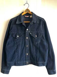 70s USA製 Levi's リーバイス コーデュロイ トラッカージャケット 70505 NAVY 紺 44 Gジャン アメリカ古着 ビンテージ