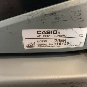 CASIO カシオ レジスター 129ER 電子レジスター レジ ブラック 中古 保管 現状品 k957の画像8