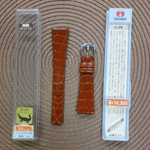 クロコダイル　ワニ革　20㎜　20ミリ　バンド　ベルト　金茶色　バネ棒付　ステンレス美錠　￥14,300(税込)_画像7