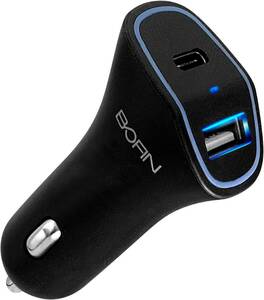 BOFIN, USB Cカーチャージャー、BOFIN 20W 2ポートタイプC高速カーチャージャー、USB A USB Cカーチャ