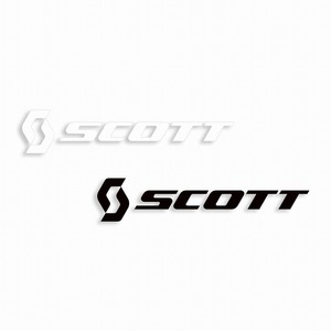 SCOTT スコット 217635-2377-1 ホリゾンタル ダイカット ホワイト 30cm バイク シール