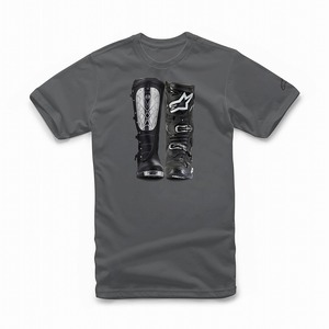 アルパインスターズ 1212-72026-18-M ビクトリールーツ Tシャツ チャコール M ロゴT 半袖 バイクウェア ダートフリーク