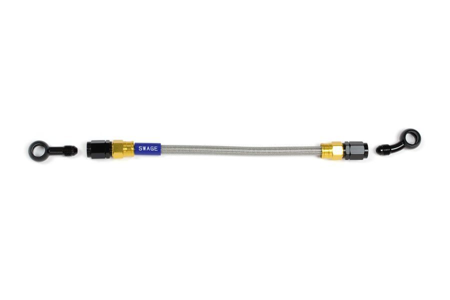 メッシュ ブレーキホース 450mm クリアホース/ゴールド×ブラック ST-SD スウェッジライン GAK-1113M-0450 イージーオーダーホース プロト