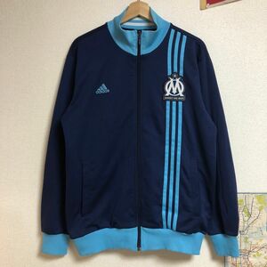 Y2K adidas サッカージャージ　マルセイユ　ネイビー　ブルー　XL