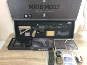 東京マルイ　ガスブローバック　mk18 mod1 ＆ Glock 19 2丁まとめて　付属品多数　中古品