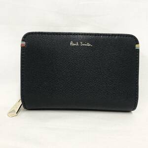 ○★新品未使用箱付　Paul Smith (ポールスミス)　ハイライトステッチ　小銭入れ付キーケース　ブラック★○