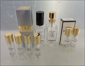 Bana8◆空ボトル◆9個セット◆CHANEL/シャネル N°19 香水 50ml/6ml/7.5ml スプレーボトル