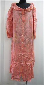 Bana8・衣類◆イヴサンローラン ワンピース 柄有 ピンク パジャマ 寝巻 室内着 ランジェリー